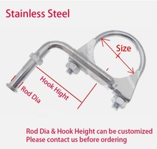 Edelstahl Halter f&uuml;r Abgasanlage Gummi Halter Auspuff Auspuffanlage Dia=19-155mm