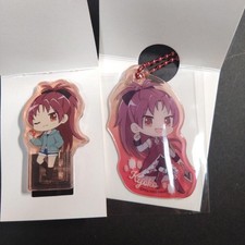 Kyoko Sakura Acrylic Keychain and Memo Stand Set Madoka Magica Collectible