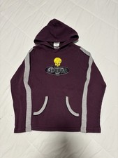 Vintage 1999 Looney Tunes Sports Gear Thermal Pullover Hoodie Size 12 Tweety WB