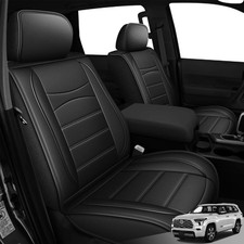 Car Seat Covers Full Set Fit for Toyota Sequoia 7 Seats:2023-2025 Waterproof ...