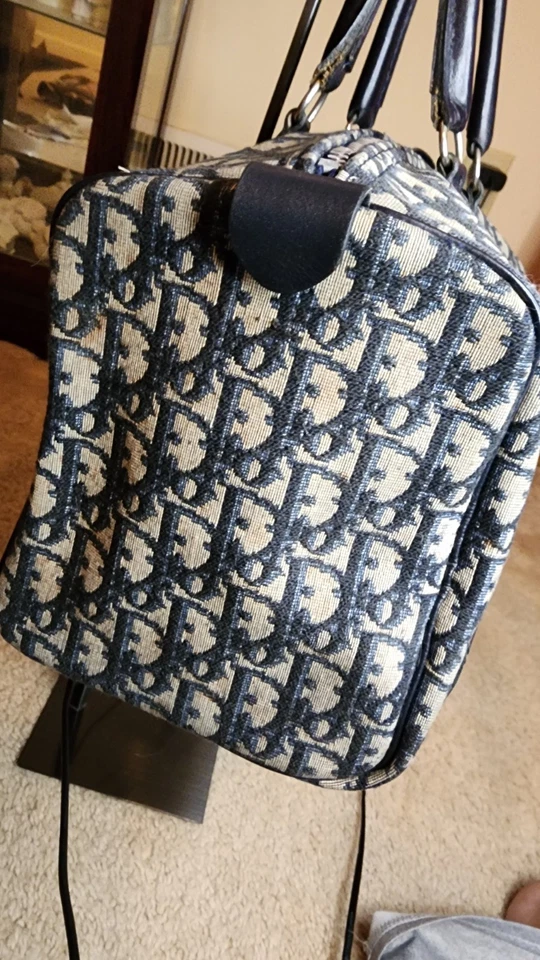 Christian Dior Boston With the Dior Oblique monogram on canvas with leather trim - Image 3 of 4