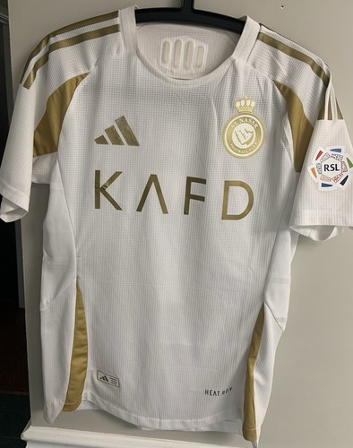 Al Nassr Away Soccer Jersey 24/25 Cristiano Ronaldo Men’s Medium Slim Fit Adidas