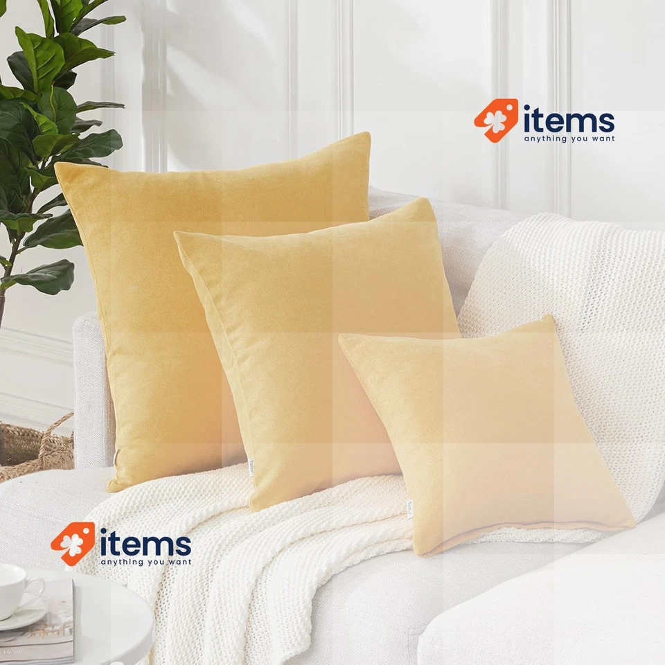 Topfinel Funda de Cojín Decoración Habitación Salón Coche Hogar (Mostaza Yellow) - Imagen 3 de 3