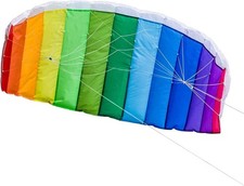 Rainbow 62" Sport Kite Dual Line Stunt Parafoil Includes Braided Kite Line an...