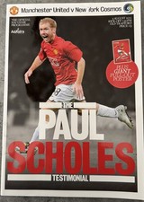 PAUL SCHOLES TESTIMONIAL MANCHESTER UNITED UTD v NEW YORK COSMOS 2011/12 MINT