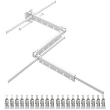 Clothes Drying Rack Retractable Wall Mounted, Tri-Fold Foldable Collapsible L...
