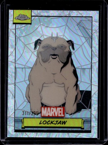 2024 Topps Chrome Marvel Lockjaw Spiderweb Refractor #311/399