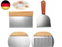 4 StüCk Teigschaber Edelstahl, Teigschneider Mit Messskala Und Rutschfestem