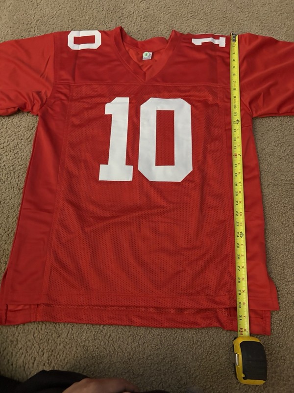Ron Bell Autographed Red Football Jersey #10 Beckett Authenticated Original