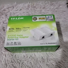 TP-Link TL-PA210KIT AV200 Powerline Adapter Kit 200Mbps Plug & Play New Sealed