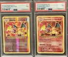 Charizard PSA 7 Pair Holo & Reverse XY Evolutions #11 Sequential Certs