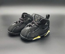 Nike Air Jordan Bebé Niño Tenis Talla 4C Negro Amarillo Zapatos de caña alta