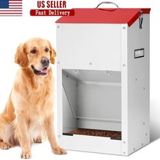 Hanging Dog Feeder No Noise Durable Outdoor Pet Food Dispenser Rustproof New