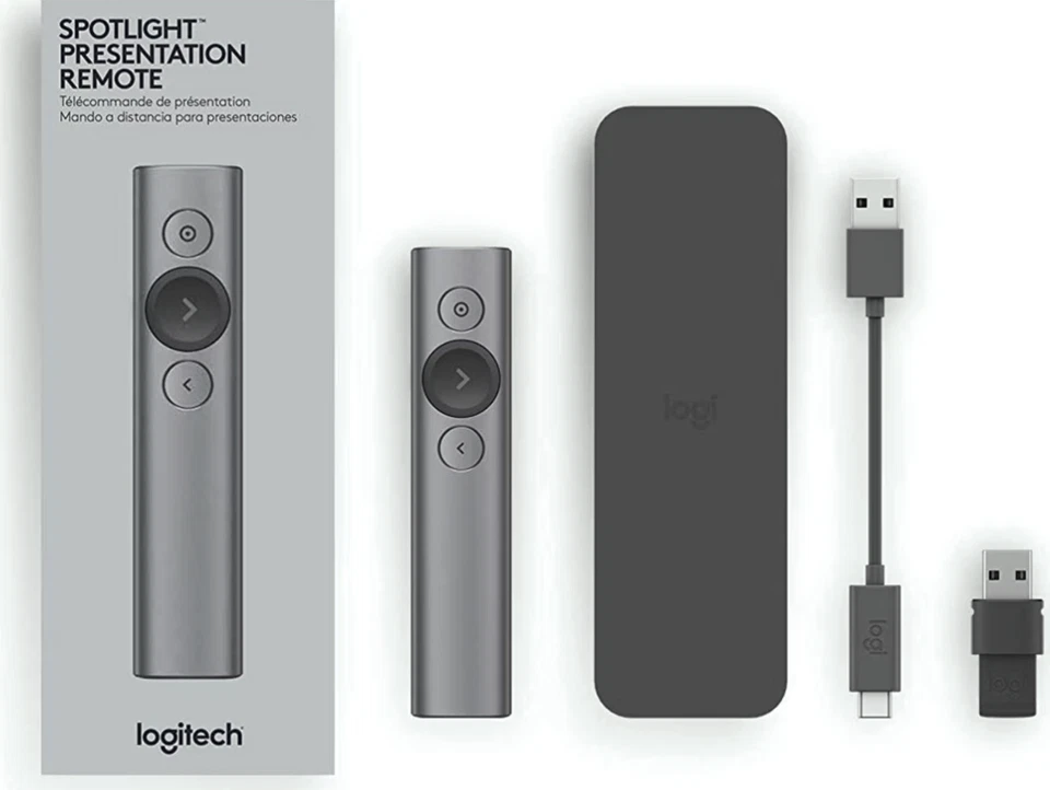 LOGITECH Spotlight für PC/Mac/Android/iOS, Bluetooth Presenter, Schiefer NEU - Bild 2 von 4