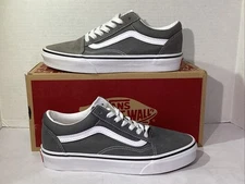 Vans Men’s Size 5.5 EU 37 Pewter Canvas Old Skool Athletic Shoes AJ-1232
