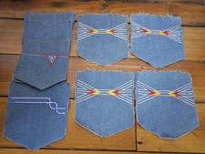 Lot 7 Vintage Genuine 1970s BLUE BELL Wrangler Denim Jeans Pockets Embroidered