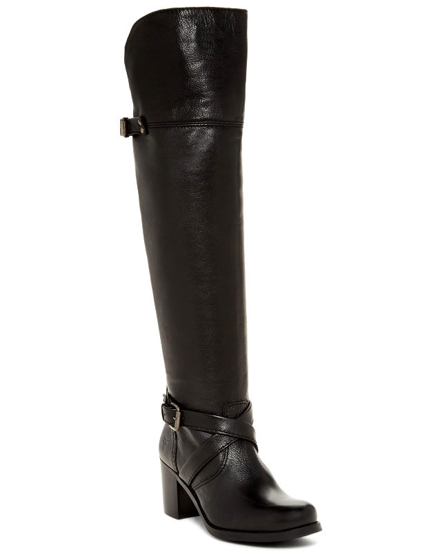 NEW FRYE Womens Kelly Over the Knee Belt Buckle Black Leather Boot Size 7 77639 NEW FRYE Womens Kelly Over the Knee Belt Buckle Black Leather Boot Size 7 77639