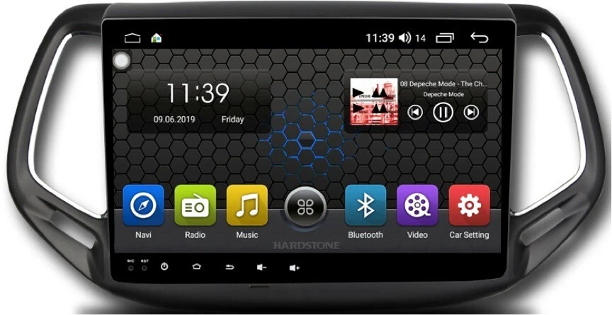 Autoradio Android 10 " Touch GPS Navigator Carplay Jeep Compass 2015-2022 2 din - Photo 1/4