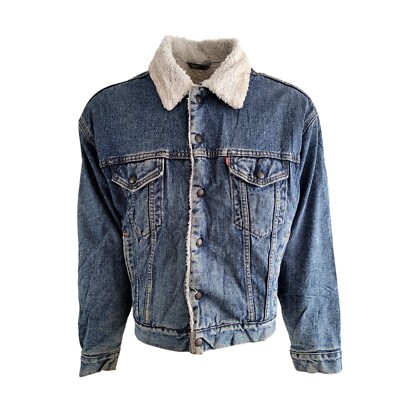Levi's Authentic Sherpa Denim Trucker Jacket – Size M, USA Made