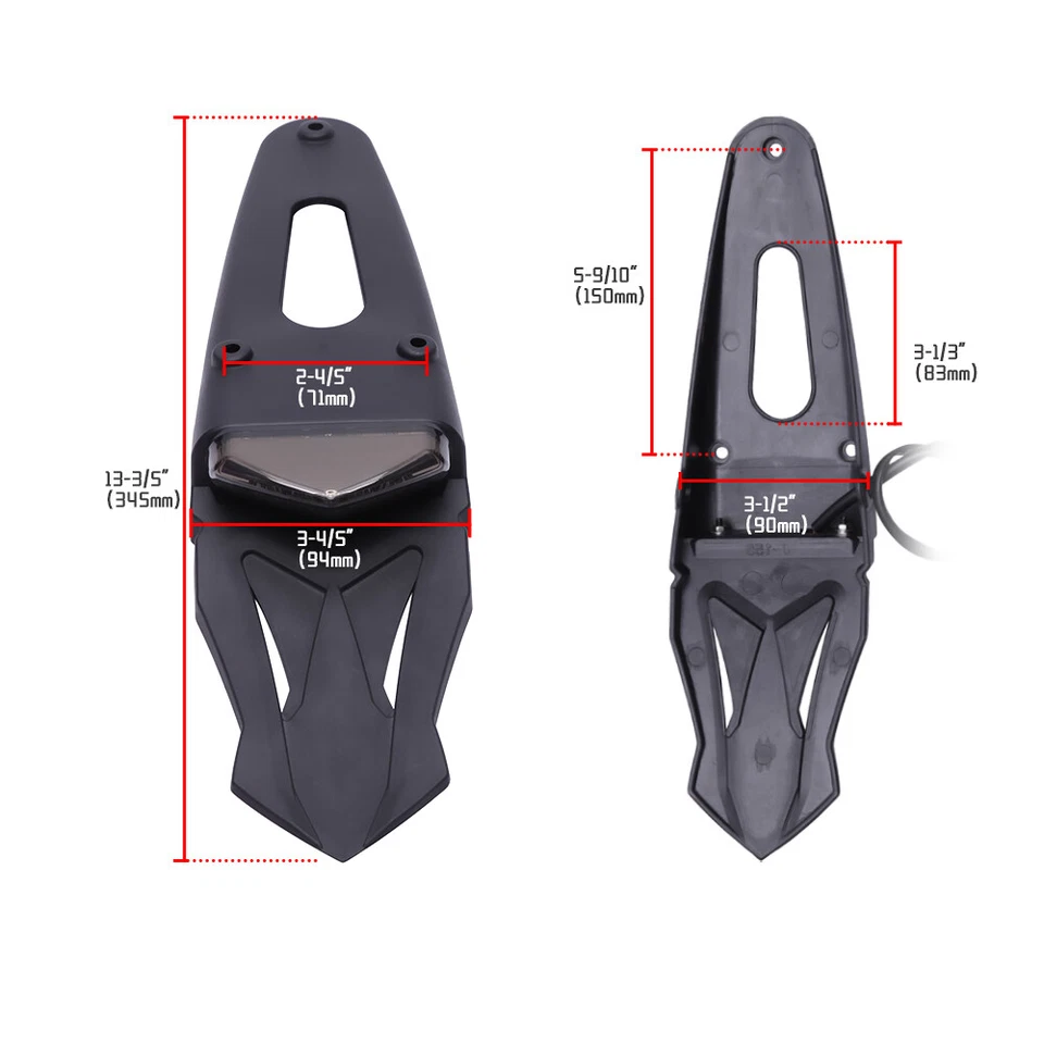 LED Fender Brake Tail Light For Kawasaki KX 250F 450F 85/ KLX 110 125 140 - Image 3 of 4