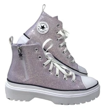 Converse Chuck Lugged Lift Sneakers Hi Glitter Synthetic Women Kids Shoe A03009C