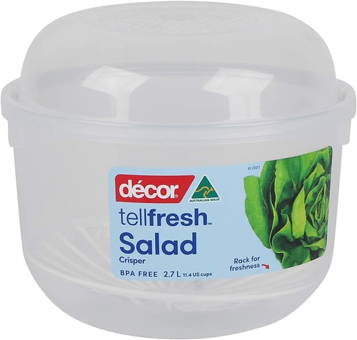 2x Décor Lettuce and Salad Mix Crisper Container with Removable Rack Free ShipAU - Picture 5 of 5