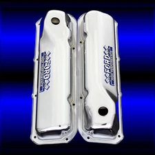 351 Cleveland Valve Covers Chrome For Ford 351 Cleveland Engines with Emblems