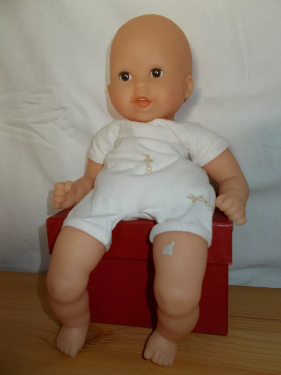 Vintage COROLLE doll bald boy baby body granules 2004 30cm