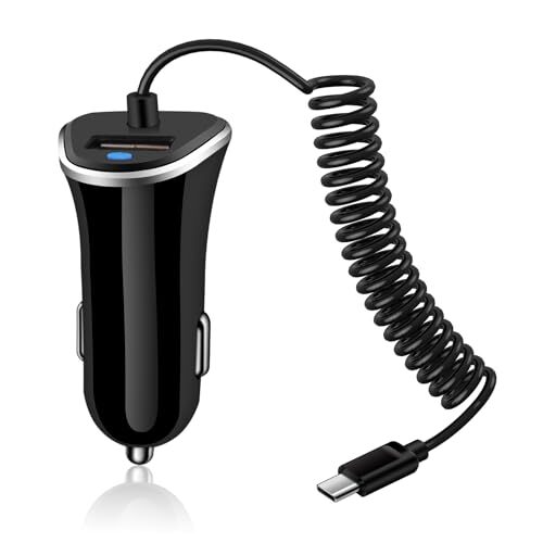 Motorala Fast Car Charger Type C Car Lighter Android Charger Adapter with 3ft