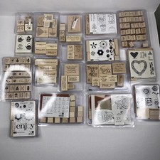 Stampin' Up Lot of 18 Rubber Stamp Sets Assorted Themes Some New/Unused
