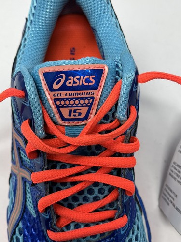 NEU Asics Gel Cumulus 15 T3C5N Damen-Laufschuhe Turnschuhe blau orange Größe 6 - Bild 6 von 10