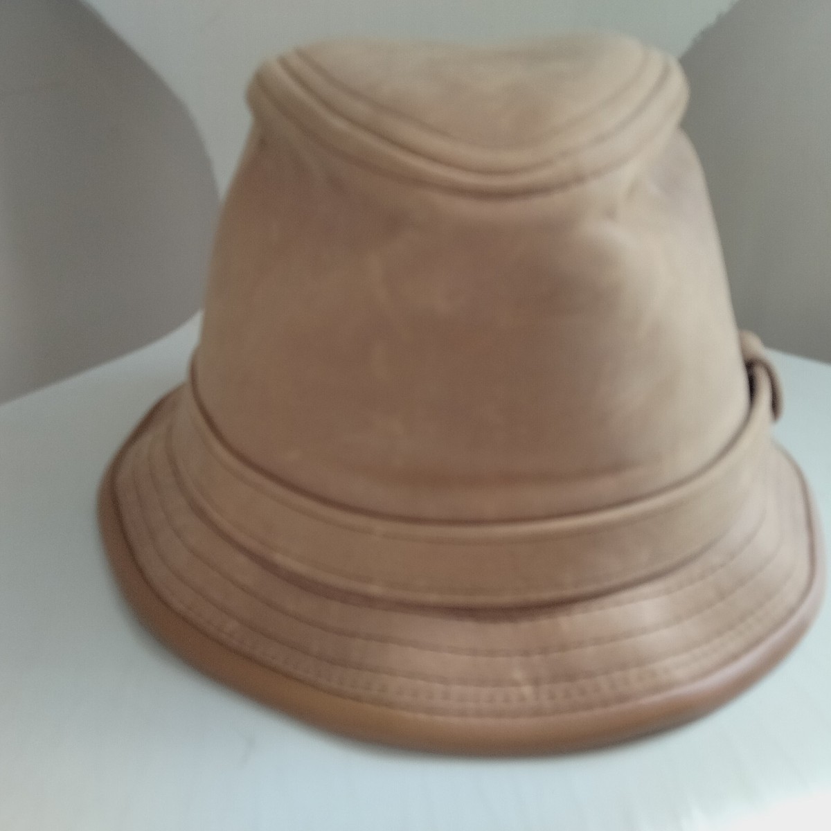 NEW YORK HAT★VINTAGE LEATHER FEDORA HAT New York Hat Co Vintage Leather Fedora Rust size XL Made in