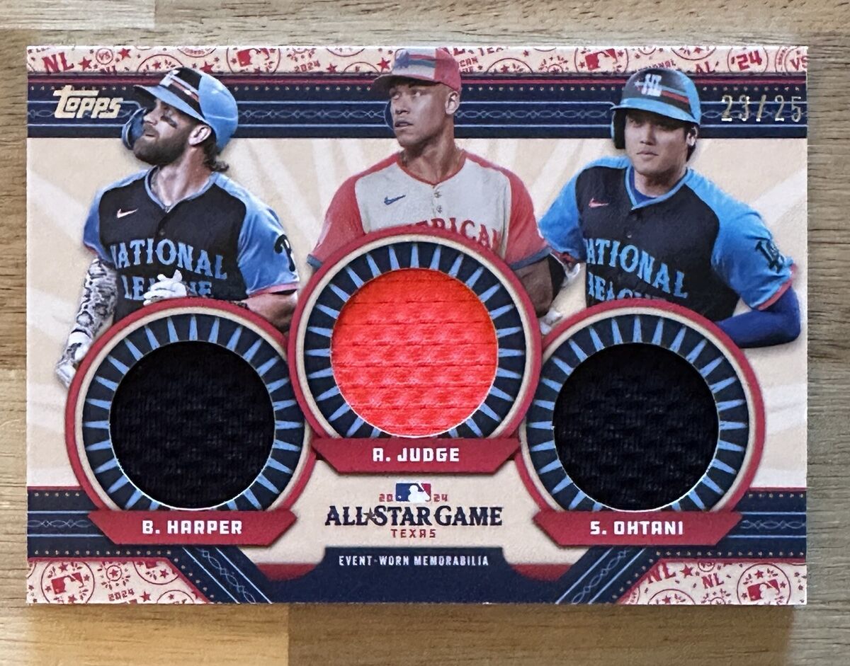 2024 Topps Update All-Star Triple Stitch Game Used Relic 2024 Topps Update All-Star Triple Stitch Game Used Relic