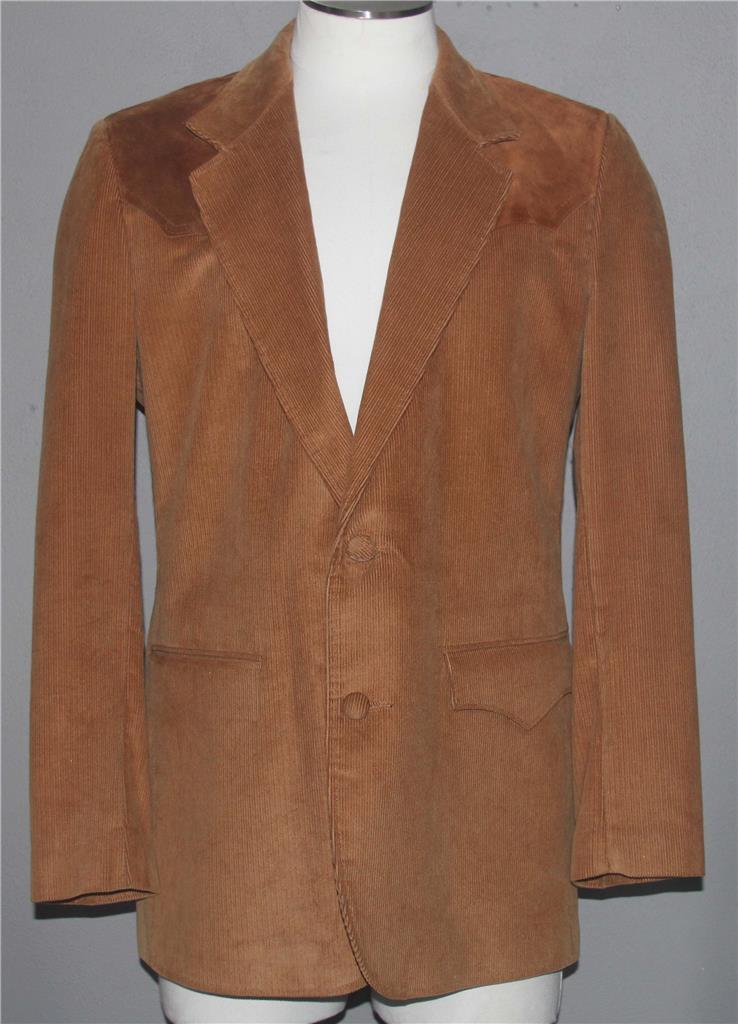 【PORTERNA】Three Corduroy Blazer VTG Pioneer Wear Corduroy Suede Yoke Elbows Western Cut 3