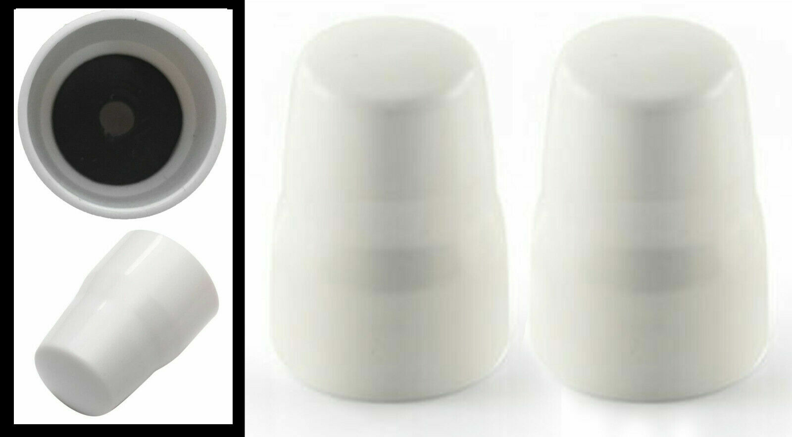 2 Radiator Valve Cap Universal Replacement Central Cover Valve White