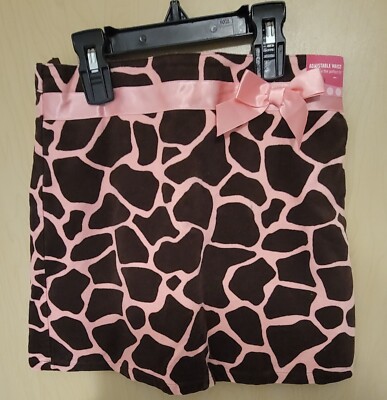 Gymboree GIRAFFE CLUB Brown Pink Giraffe Print Velveteen Skirt Size 9 NWT