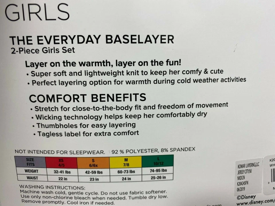 Conjunto de 2 piezas de camisa y pantalones elásticos Comfortech capas cálidas Cuddl Duds para niñas jóvenes Foto 2 de 2