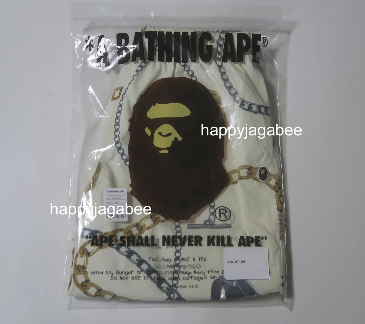 A BATHING APE Men's BAPE JEWELS SHORTS 1J80153001 Green / Ivory 2023 AW NEW