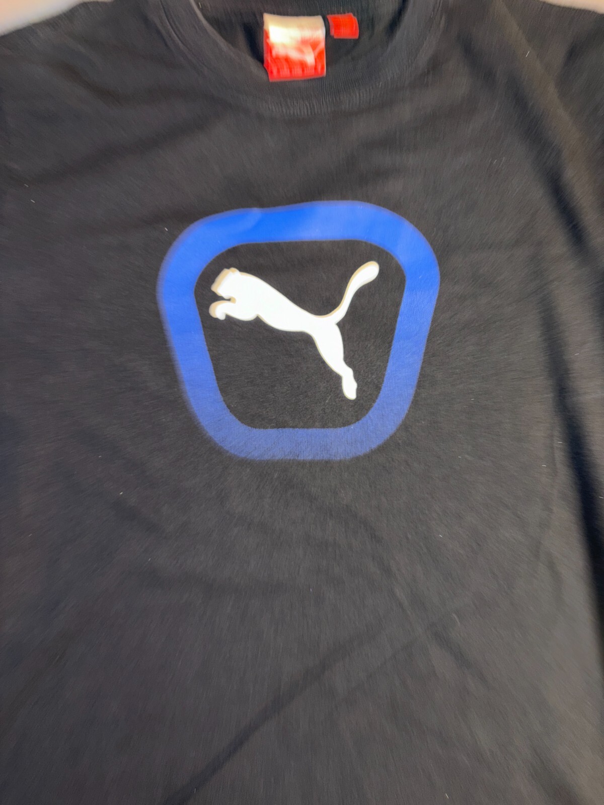 PUMA Lifestyle Tee Shirts Men's Small Black Short Sleeve Crew Neck Graphic Logo thumbnail 4