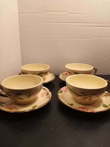 Franciscan Desert Rose vintage tea cups and saucers - 4 sets - Made in England - Picture 3 of 5