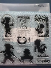 7 PC CLOSE TO MY HEART MY ARYLIX STAMP CLING STAMP SET PLAY DAY D1515