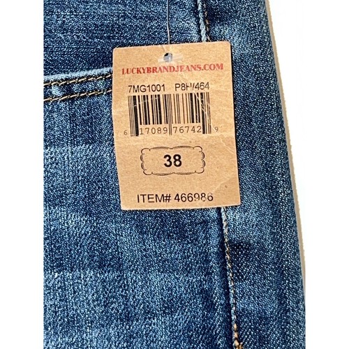 2 Pairs size 38x29 Lucky Brand 181 Relaxed Straight Mid Rise blue jeans - Picture 3 of 13