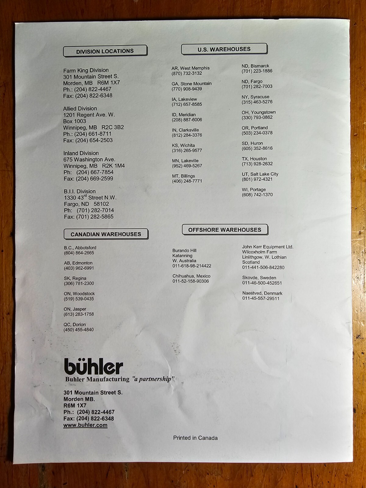 Buhler Allied 1080 108" Snowblower Snow Blower Owner Operator Parts