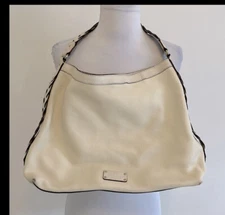 Kate Spade Cream Leather Braided Strap Hobo