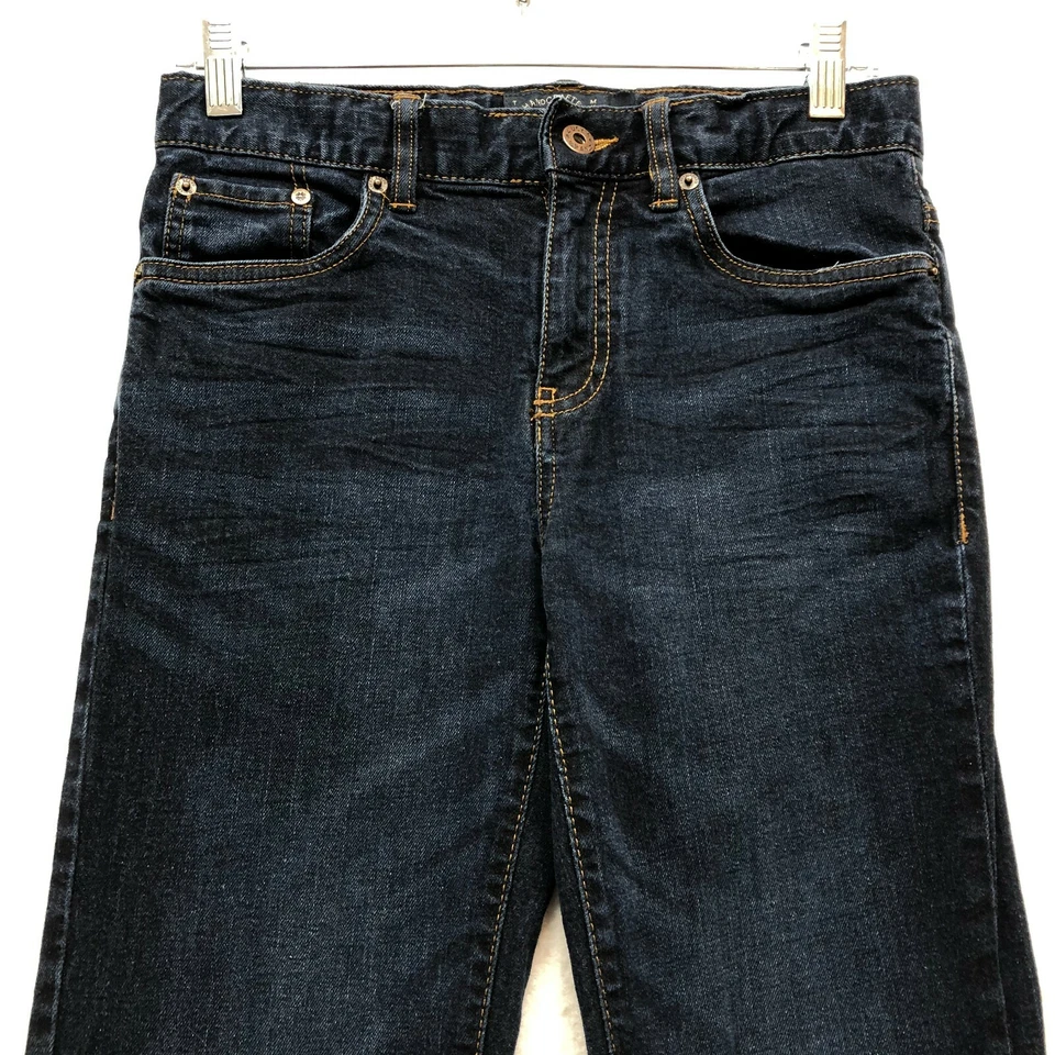 Pantalones de mezclilla rectos clásicos de Lucky Brand para jóvenes talla 14 - cintura ajustable lavado oscuro Foto 2 de 4