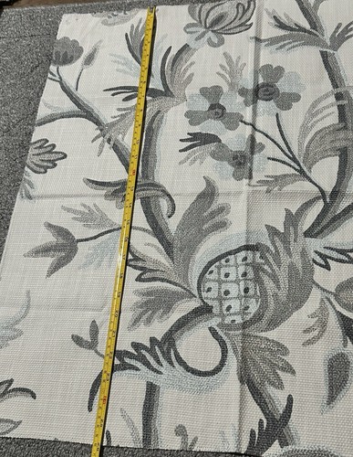 Pindler Stoffmuster P6302 Hurston 26,25” x 26” Feuerstein Baumwolle launisch grau silber - Bild 8 von 24