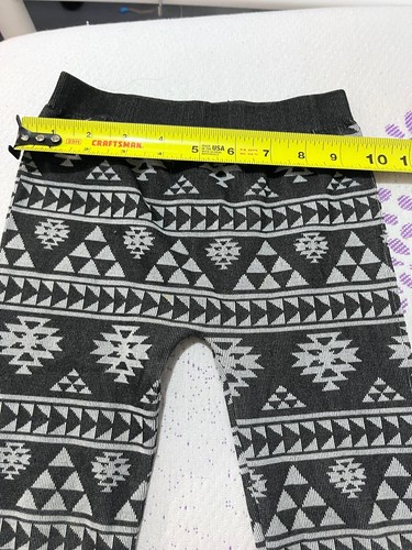 Faded Glory Gray/Black Design Leggings - One Size 4-6X - Picture 3 of 5