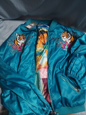 NWT Disney Store Jasmine Women Jacket Aladdin Live Action Film Raja Bomber 