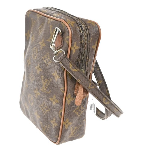 LOUIS VUITTON Danube Shoulder Bag Monogram Leather Brown France 04FB804 - Picture 2 of 15