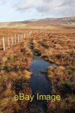 Photo 6x4 The Pennine Way at Butt Roads The Border Fence is on the left m c2008